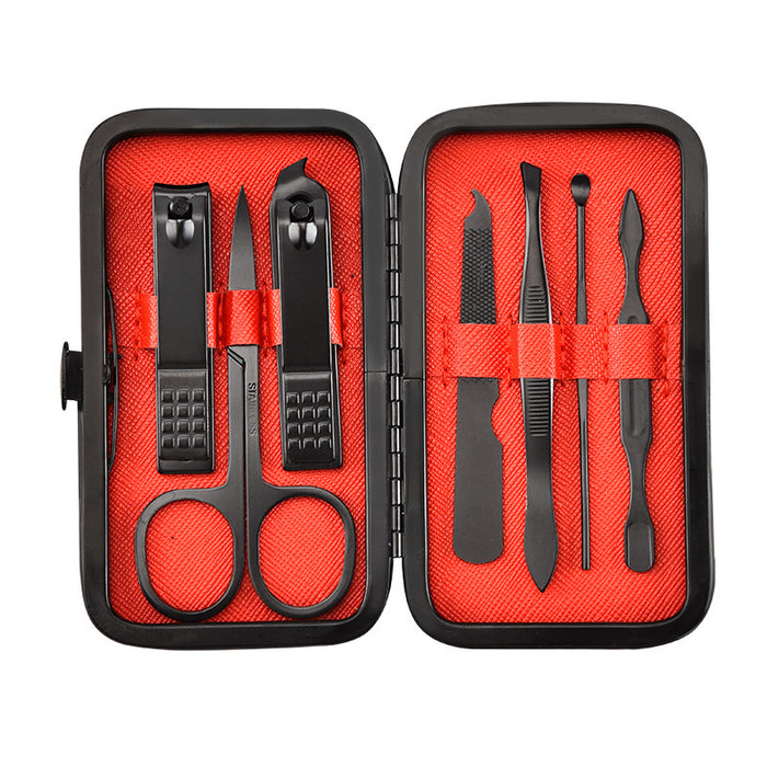 Manalocks Stainless steel black nail clipper set