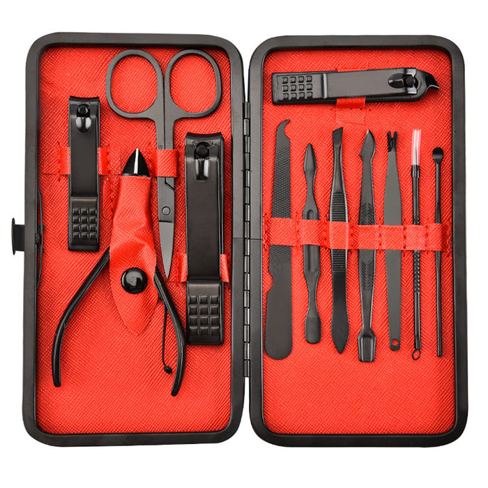 Manalocks Stainless steel black nail clipper set