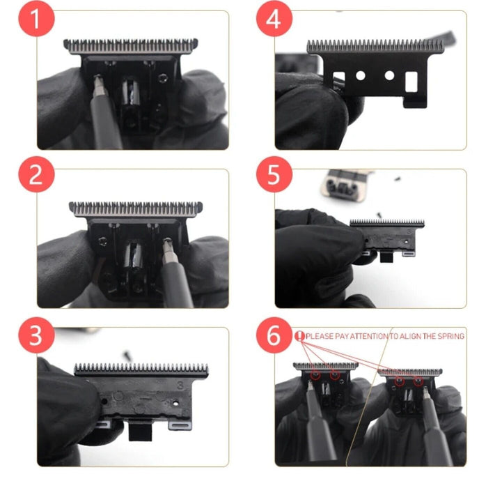 Retro Oil Head Carving Trim Hair Clipper Cutter Head